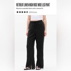 Athleta Black Linen Pants